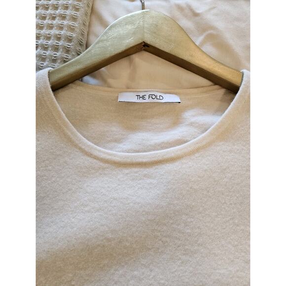 The Fold Merino Wool Blend Cream Ivory Sweater Blouse Size M Medium - Picture 8 of 8